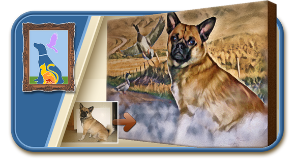 Pet Portrait Paintings use photos of your pet to create a memorial work of art to commemorate their life and their impact on your life