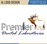 andabelart offers professional freelance graphic design services such as logo design. here is an example of andabelart logo design work for premier dental laboratories.