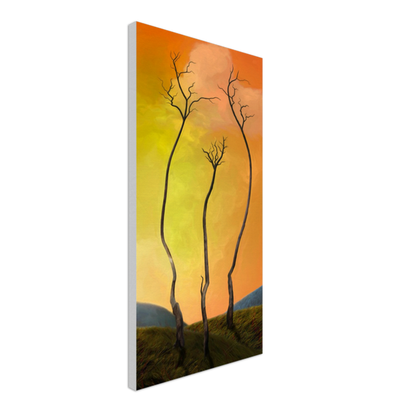Woman in Trees - 16x32 - Digital Painting - 2013