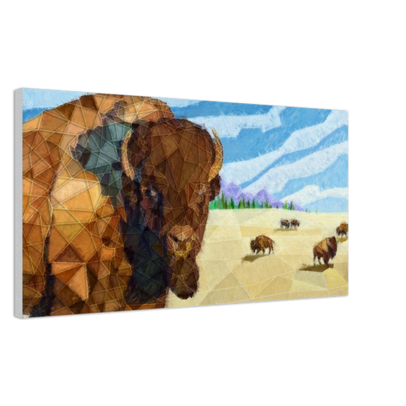 American Bison - 20x40 - Digital Painting - 2022