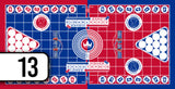 Impact Games Beer Pong Party Drinking Game Table Graphic - quarters, flipcups, king's cup, higher/lower, drunken sailors, beer pong - Bill