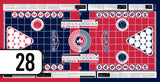 Impact Games Beer Pong Party Drinking Game Table Graphic - quarters, flipcups, king's cup, higher/lower, drunken sailors, beer pong - Lonestar