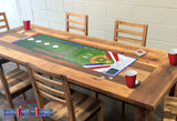 Major League Quarters is a fun new easy to play party drinking game. Players spin, slide, flip, toss, etc a quarter from the batter's box trying to score runs to dish out drinks. Game Table Vinyl Decals and Banners provide a structured setting and set of rules.