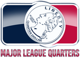 Major League Quarters is a fun new easy to play party drinking game. Players spin, slide, flip, toss, etc a quarter from the batter's box trying to score runs to dish out drinks. Game Table Vinyl Decals and Banners provide a structured setting and set of rules.