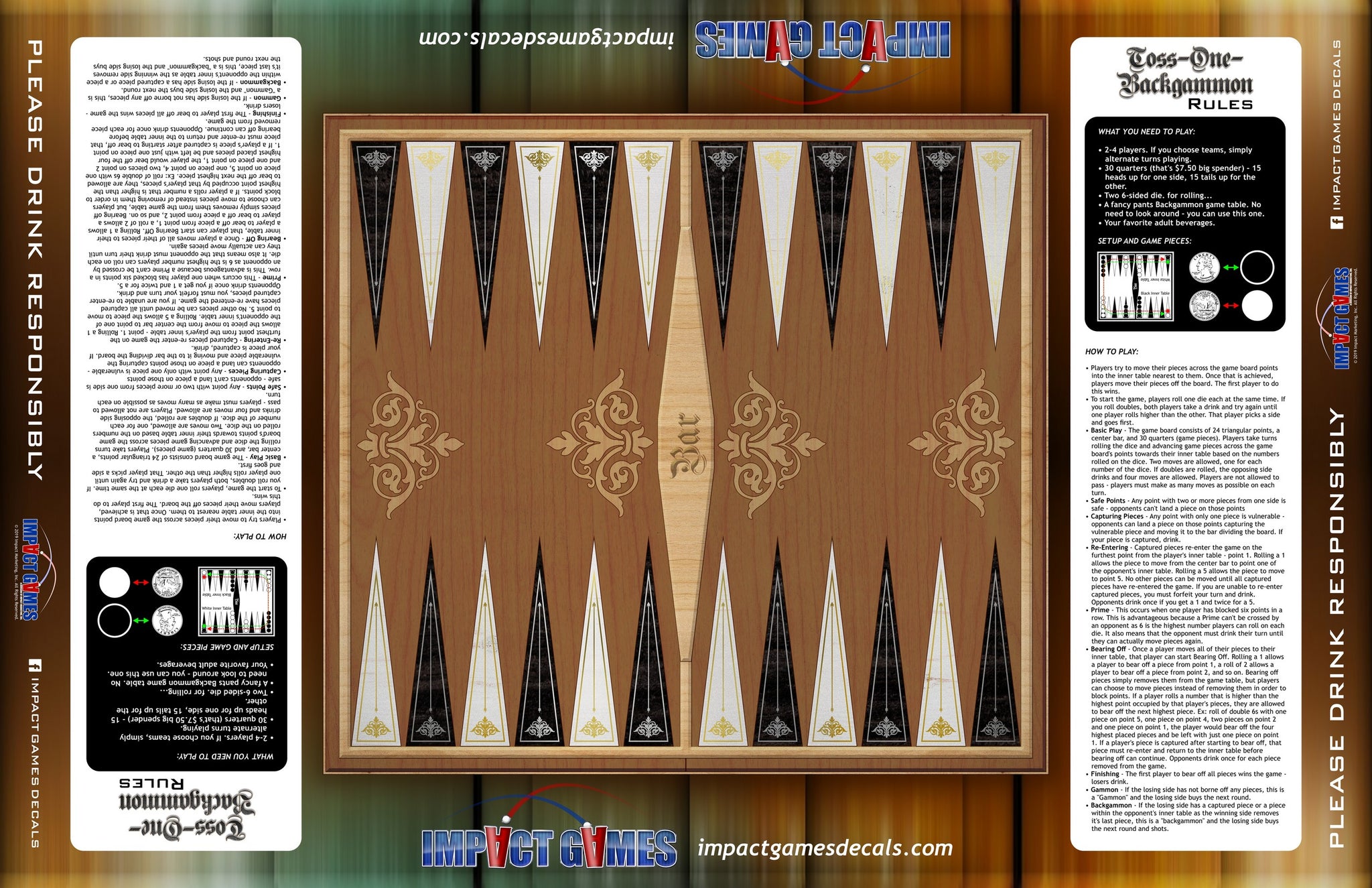 Toss One Backgammon - A Traditional 1-v-1 Game With A Drinking Twist –  AndAbelArt